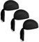 FUIPVGI 3 Stück Sports Bandana Cap, Kopftuch Herren Damen, Multifunktionales Sommer Sport Kopftuch, Elastizität Atmungsaktiv nimmt Schweiß Bandana Für Laufen Wandern Motorrad (Schwarz)