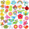 AUGSUN 36 Stück Frühlingsblumen zum Aufbügeln, Schmetterling, Tier, Garten, bestickt, zum Aufnähen, Reparatur-Flicken für Kleidung, Jacken, Jeans, Hosen, Kleider, Rucksäcke, Hüte, Dekorationen