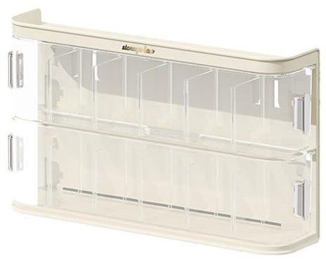Wall Mounted Cable Storage Box, Removable Cable Management Box, Multi Functional Cable Organizer, Clear Cables Storage Container 14.17 x 3.35 x 8.27 for Data Cables & Cosmetics (White, Creamy)