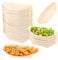 LOBVABA 50 Pièces Barquette Alimentaire en Bois,Coupelles en Bambou Bateau,Bol en Bois,Coupelle Bois,Barquettes en Carton Kraft,pour Sushis,Anniversaire,Mariage,Collations Frites Salade Sushis Gâteau
