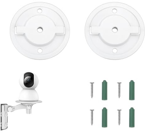 VZU 2 Stück Kamera Wandhalterung, Kompatibel mit TP-Link Tapo C200/C210/C220/C225/TC70, Kasa EC70/KC410S, Einstellbarer Winkel 180 Grad Drehung, Deckenhalterung für Überwachungskameras, Weiß