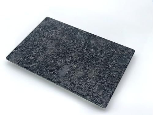 Schneidebrett aus Stein - Servierplatte - Küchenbrett - Steinplatte - Untersetzer - 2 Größen (Steel Grey Matt, 30L x 20B cm)