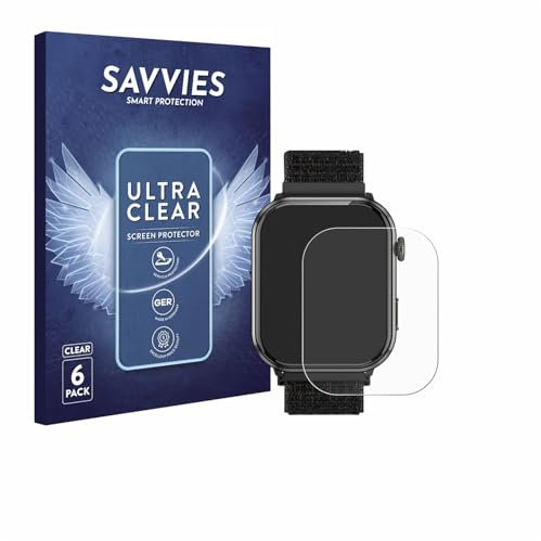 Savvies 6 Pack Screen Protector compatible with Blackview R60 1.96 Protection Film Clear