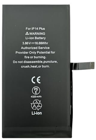 MOBILEX® Batterie pour iPhone 14 Plus | Puce TI | 4325 mAh - OEM | Pièce de rechange interne avec adhésif | Capacité d'origine