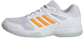 adidas Damen Speedcourt Women Indoor Shoes, FTWR White/Pure Tangerine/Crystal Sky, 37 1/3 EU