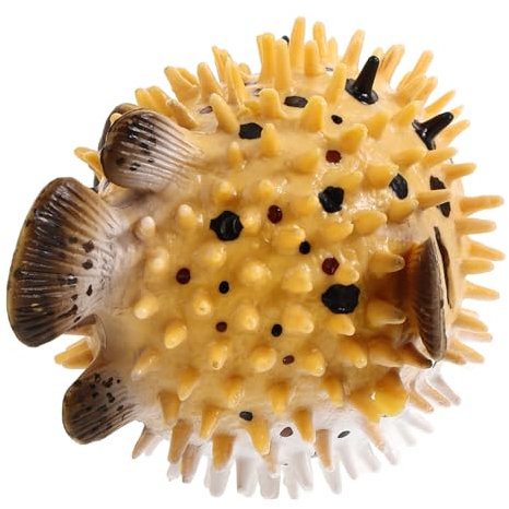 JOINPAYA Kugelfisch-Modell Dekorationen Sensorisch Mini-kugelfisch Kugelfisch-Figur Kaupuppe Für Haustiere Puffer-badekugel PVC Yellow