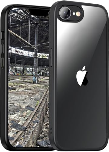 JT Berlin BackCase Pankow Hybrid Hülle kompatibel mit Apple iPhone 16e (Schutz nach US-Militärstandard, Wireless-Charging (Qi), Kamera- & Displayschutz) schwarz/transparent