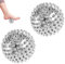 2 Stück Silber Igelball, Magnetische Spiked Massage Ball 32 mm,Magnetischer Hochstress Akupressurball, Stress Relief oder Massage, Können Wohltuende Fußmassage,Müdigkeit lindern