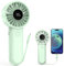 Amacool Handheld Fan Rechargeable, Built-in Type-C Cable, 5-Speed Personal Fan with LED Display, Max 12H Runtime, Portable Fans for Travel Outdoor Cruise Makeup, Gift for Women Stylish Girl (Green)