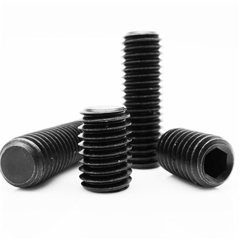 Tornillo prisionero de cabeza hexagonal, M2-M12, acero de grado 12.9 negro, cabeza Allen, punta plana, tornillo prisionero de cabeza hexagonal(M3 50pcs,2mm)