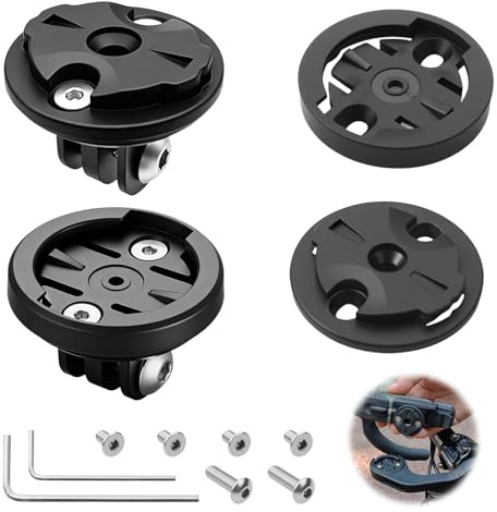 Soporte Compatible con Garmin para Potencia de Bicicleta, Combo 22-24 mm | Montaje frontal para ciclocomputador, cámara de acción y luz, ideal para ciclismo de carretera, MTB, entrenamiento y viajes