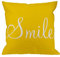 hgod Designs Überwurf Kissen Fall Smile Sunshine gelb Baumwolle Leinen Quadratisch Kissenbezug Standard für Männer Frauen Kinder Home Dekorative Sofa Sessel Schlafzimmer Wohnzimmer 45,7 x 45,7 cm