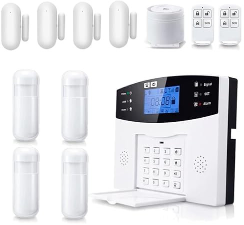 Alarma Hogar gsm+WiFi Castellano sin cuotas para casa. Facil instalación. Asistencia telefónica en Castellano. App Tuya Smart. Facil configuración. Protección y Seguridad hogar (Kit 2)