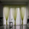 Boyouth Rideaux en Voile Transparent de Couleur Unie avec Passe-Tringle, pour Chambre à Coucher, Salon, hôtel, Vert Fruit, 1 Panneau, 100 x 200 cm