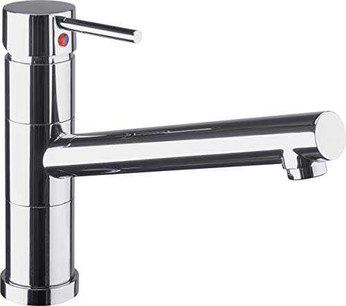 Cornat Spültisch-Einhebelarmatur Zelina - Hochwertiger Messingkörper - verchromt - Schwenkbarer Auslauf / Hochdruck-Armatur / Küchenarmatur / Wasserhahn / ZEL58