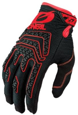 O'NEAL | Fahrrad- & Motocross-Handschuhe | MX MTB DH FR Downhill Freeride | Langlebige, flexible Materialien, Silikonprint für Grip | Sniper Elite Glove | Erwachsene | Schwarz Rot | Größe M