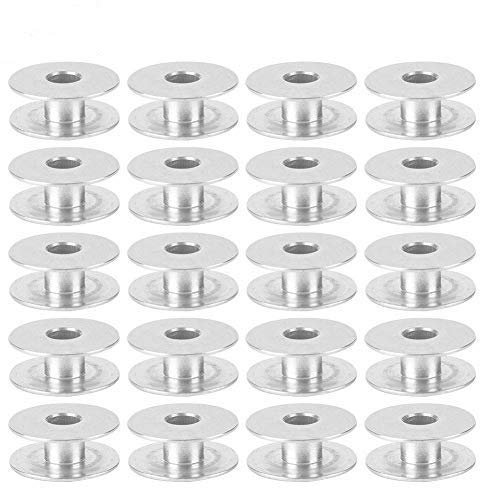 HEEPDD 100 unids Bobinas De Máquina De Coser, Bobina De Alambre De Aluminio Universal Bobina Vacío para Máquina De Coser Plana Máquinas De Coser Industriales Accesorios