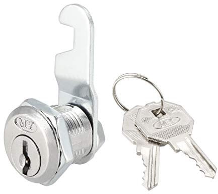 sourcing map Drawer Cabinet Cam Lock 5/8 Cylinder Length with No.1 Cam Nut-on Lock, Fits Up to 3/8 Thickness Panel, Keyed Different