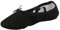 Ballettschuhe Damen Canvas Tanzschuhe Gymnastik Schuhe Geteilte Ledersohle Ballettschläppchen(41, Schwarz)