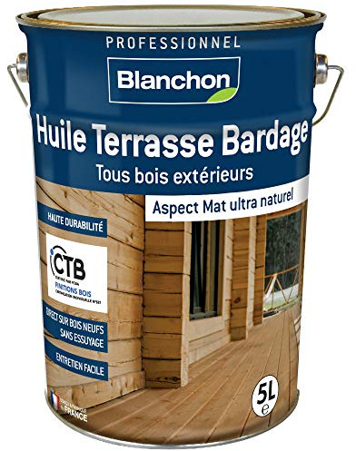 Terrasenöl – Weiß – 5 Liter – natürliches Holz