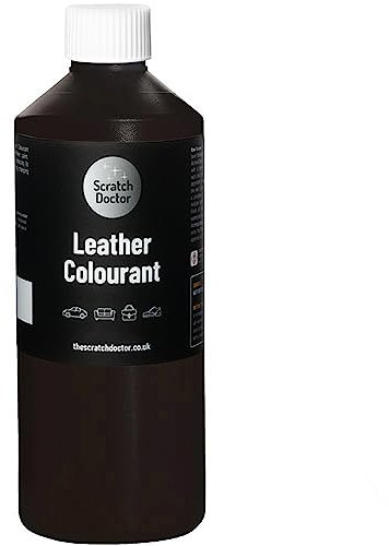Scratch Doctor Leather Colourant Restore & Repair Leather Faux Vinyl Paint for Furniture Sofas Car Seats Shoes Handbags (Dark Brown, 250ml)