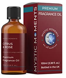 Mystic Moments | Citrus & Rose Fragrance Oil - 100ml - Perfect for Soaps, Candles, Bath Bombs, Oil Burners, Diffusers and Skin & Hair Care Items
