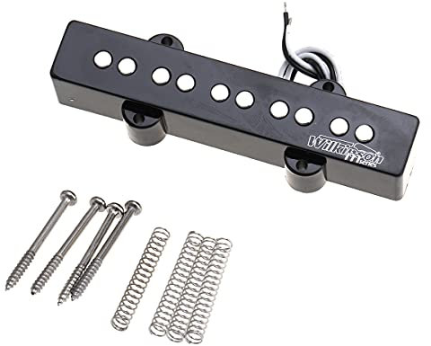 Wilkinson Série M WOJB5 Variable Gauss Classique Ceramic Micro Jazz Bass Manche Pickup pour Basse électrique 5 Cordes style JB, Noir