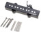 Wilkinson Série M WOJB5 Variable Gauss Classique Ceramic Micro Jazz Bass Manche Pickup pour Basse électrique 5 Cordes style JB, Noir