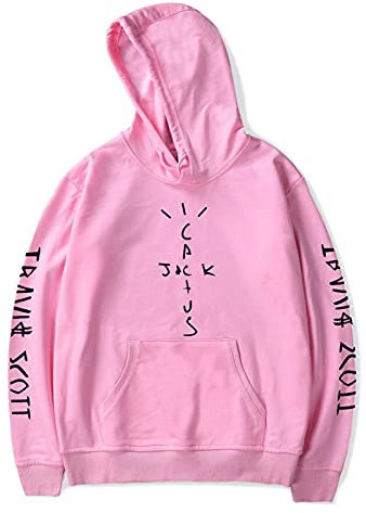 HUANHE Felpa con Cappuccio Unisex Rapper Travis Scott Astroworld Cactus Jack Felpa Nera Hip-Hop da Uomo per Donna