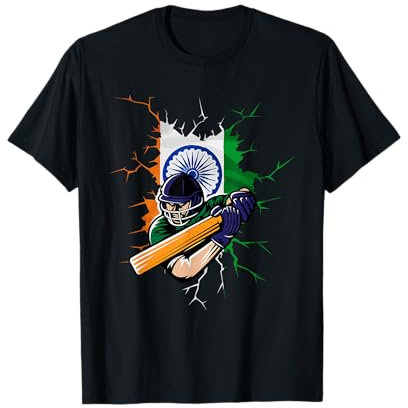 Indien Cricket T-Shirt Nationalfans Team Jersey Geschenk Indianer T-Shirt