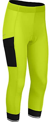 Bergson Sundra Comfort Capri | Damen 3/4 Radhose (mit Sitzpolster), bielastisch, Tight, Lime Punch [268], 40 - Damen