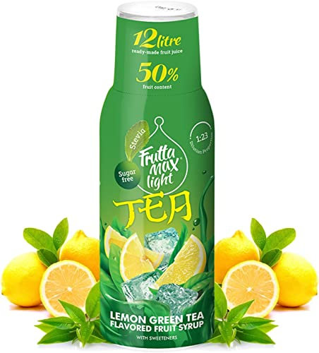 FruttaMax Sirop de Thé Vert Sans Sucre – 50% de Fruit Réel | Sirop à Faible Teneur en Calories pour Sodas, Cocktails & Desserts – 500ml