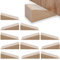 12 Pièces Arrêts de Portes en Bois Véritable 10x3x3cm - Cale Antidérapante Triangulaire pour Maison et Bureau - Bas de Porte