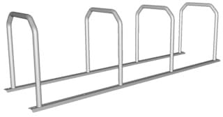 steland metallmanufaktur® Fahrradständer Doppelsystem | Edelstahl | Anlehnsystem für 8 Fahrräder | sicherer Stand