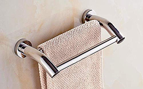NEECS Toallero de Doble Riel Estante para Toallas montado en la Pared Soporte para Toallas de baño de Acero Inoxidable Riel para Colgar Toallas de Mano para Cocina o baño/40 cm