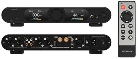 TOPPING DX9 AK4499EQ Amplificateur de casque DAC équilibré, entrée DAC USB/2* COAX OPT/IIS/AES/BT5.1, sortie casque 6,35mm/4,4mm/4-XLR, 7000mW NFCA HAP, Audio Preamp DAC (Noir)