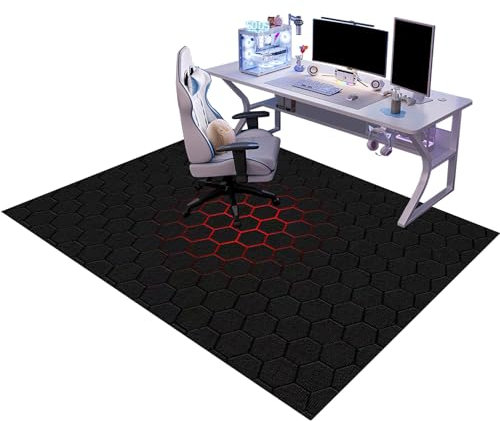 Bürostuhl Unterlage 160 x 200 cm, Gaming Teppich Stuhlunterlage, Bodenschutzmatte für Hartböden, Bodenmatte, Bodenschutzmatte - Kratzfest, rutschfest, Bodenschutz Unterlegmatte, Bürostuhlunterlage