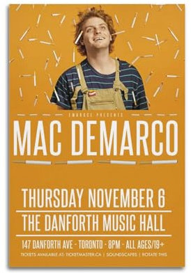 Mac Demarco Musikalbum Cover Leinwand Poster Raumdekor Poster für Schlafzimmer Wohnzimmer Wände 30 x 45 cm Unrahmen-Stil