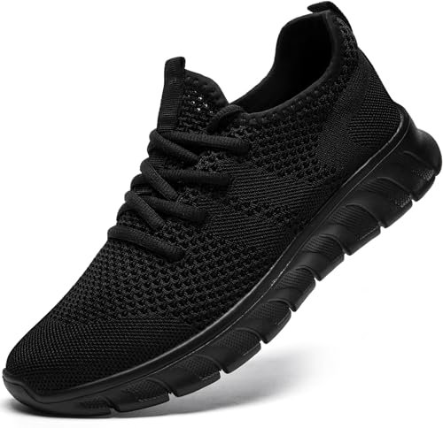 Zapatillas de correr para hombre, sin cordones, para tenis, gimnasio, entrenamiento, casual, Negro Bb, 38 2/3 EU