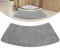Fächerförmige, gebogene Badematte plus rutschfeste Eck-Dusch-Bodenmatte, stark wasserabsorbierend, Plüsch, maschinenwaschbar, Badteppich, 40,6 x 101,6 cm