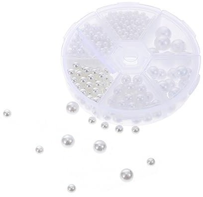 NUOBESTY Colorful Round Faux Pearl Embellishments for Hairband Decoration DIY Craft Accessories Durable Easy to Glue Garments Bags and Gift Wraps