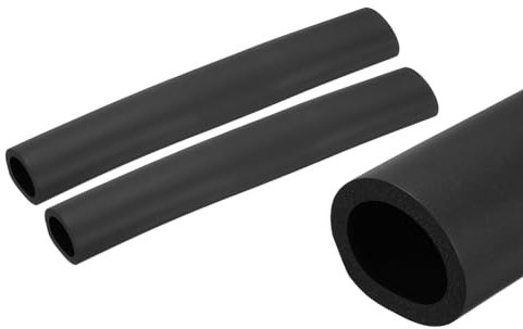 QUARKZMAN 2 x 25cm Rohrisolierung Schaumstoff, Durchmesser 26mm Isolierstärke 5mm Heizungsrohr Verkleidung für Fitnessgeräte, Rohre, Handhaben (Schwarz)