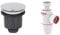 Wirquin 30723746 Bonde de douche Tourbillon à sortie verticale pour receveurs ø90 avec dôme en ABS, chromé, Gris & 30722158 Siphon de lavabo Néo Air Ø32 zéro fuite, blanc
