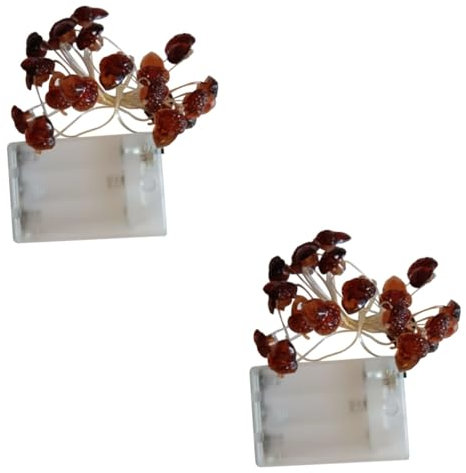 ABOOFAN 2 Stück Schnur Girlande Für Thanksgiving Party Orangefarbene Lichter Für Die Ernte Herbst Lichtergirlande Herbstdekoration Lichtergirlande Thanksgiving Hängelichter Aus