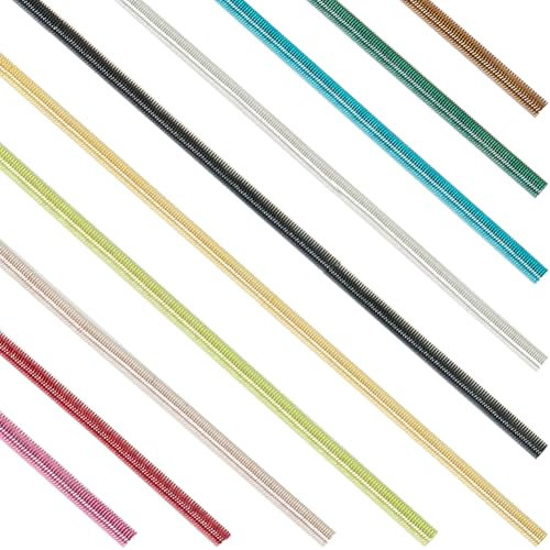 SUNNYCLUE 10 Colors French Wire 18 Gauge 50G French Bullion Wire Round Flexible Coil Wires Metallic Gimp Copper Wires for Jewellery Making Embroidery Beading Art Work Garment Decoration