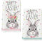 DIELIANHUA 2 PCS Happy Easter Geschirrtücher, Happy Easter Geschirrtuch, 43 * 66CM Easter Geschirrtücher, Baumwolle Easter Geschirrhandtücher, Perfekt Als Osterdekoration für Zu Hause/A