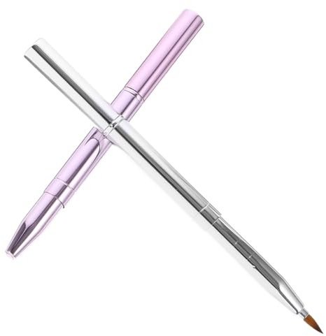 TOVINANNA 2Pièces Pinceau à Double-embout Rétractable Pinceau de Maquillage Compact pour Correcteur et Brosse Précise pour Maquillage Équilibré