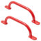 TRIBECCO Klettergriffe Haltegriffe für Outdoor & Indoor Metall Griffe für Spielplatz, Klettergerüst, Spielturm, Hochbett, Leiter und Kletterwand im Kinderzimmer (350 mm Rot, 2 Stücke)