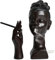 ZONSUSE Brûleur D'encens Tête Femme Noire,Bruleur Encens Avatar Créatif,Femmes Africaines Porte Encens,Résine Support Encens Cone,pour Cônes D'encens, Décoration D'aromathérapie Ameublement (Dame)