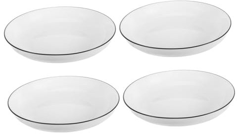 TOPBATHY Lot De 4 Assiettes À Dessert Ovales En Céramique Petites Assiettes Rectangulaires À Bords Arrondis Service En Porcelaine Blanche